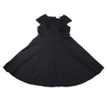 Hanpceirs Black Cap Sleeve Square Neck Fit and Flare Dress Women's XL