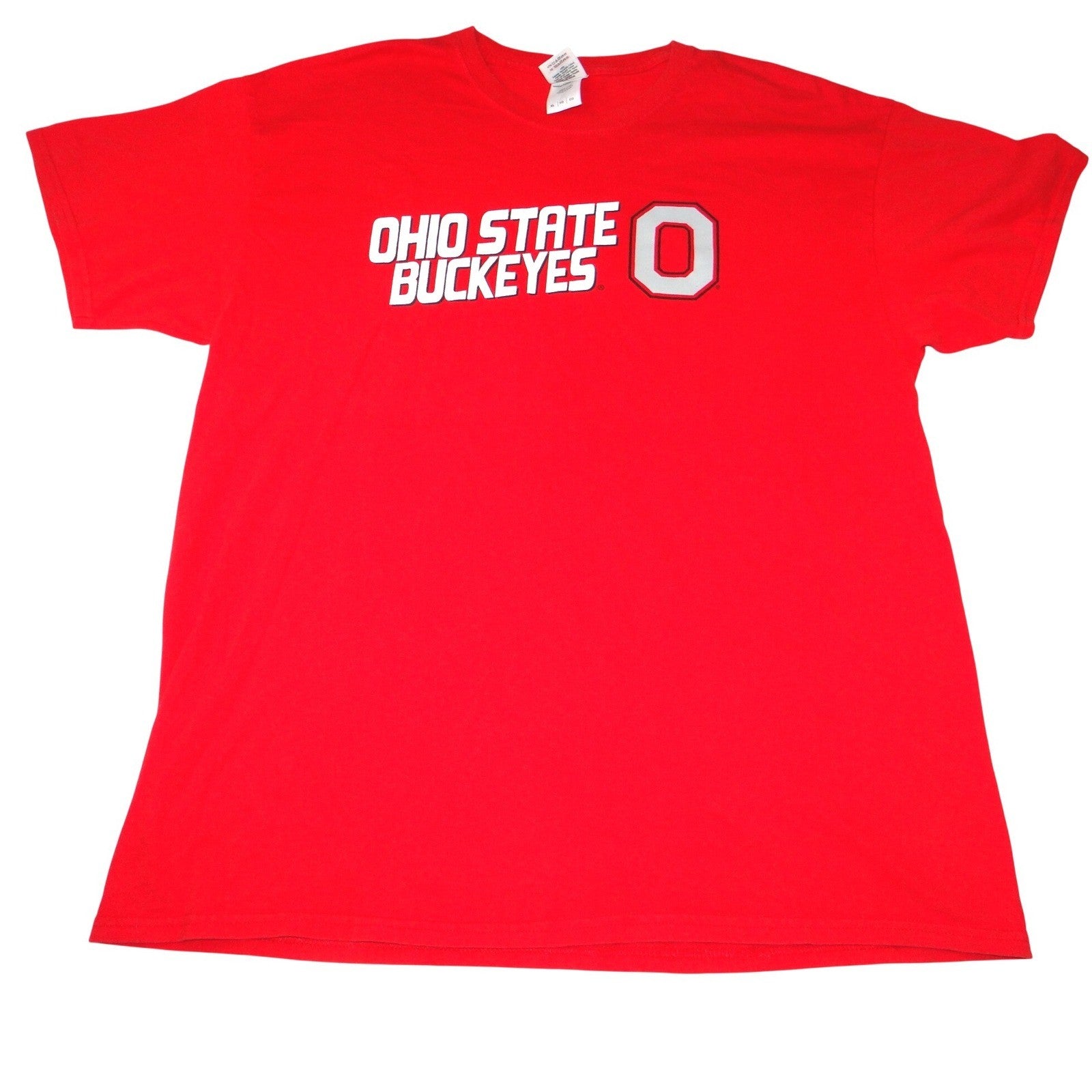 Ohio State Buckeyes Red Heavy Cotton T Shirt Mens Size XL