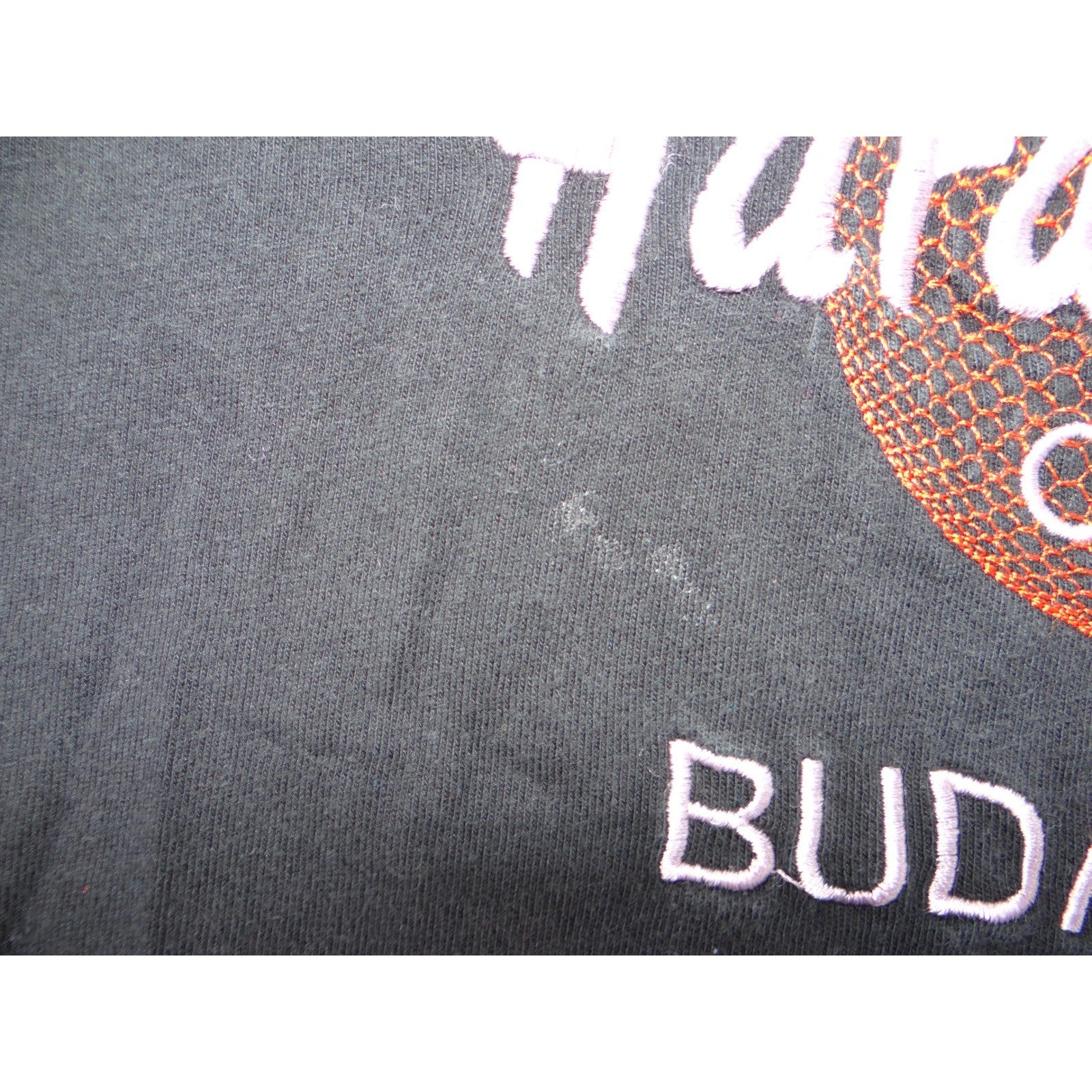 Hard Rock Cafe Budapest Black Embroidered T Shirt Mens XL