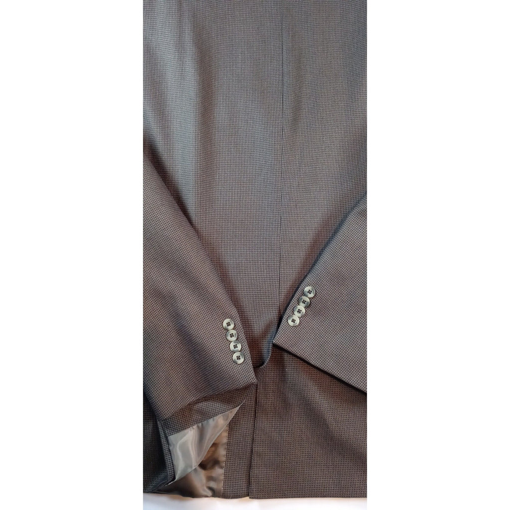 Geoffrey Beene Men's Brown Textured Blazer Jacket Classic Fit Business Casual