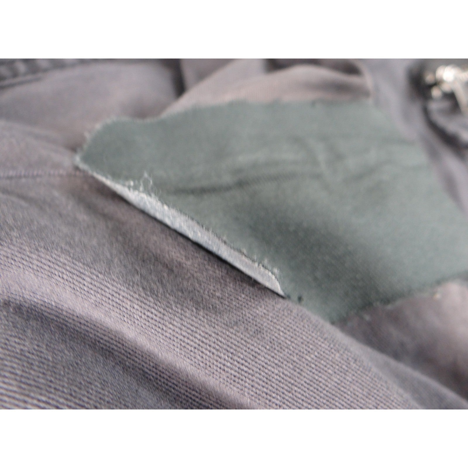 Express Gray Utility Jacket Women's Size L Patches Military Style