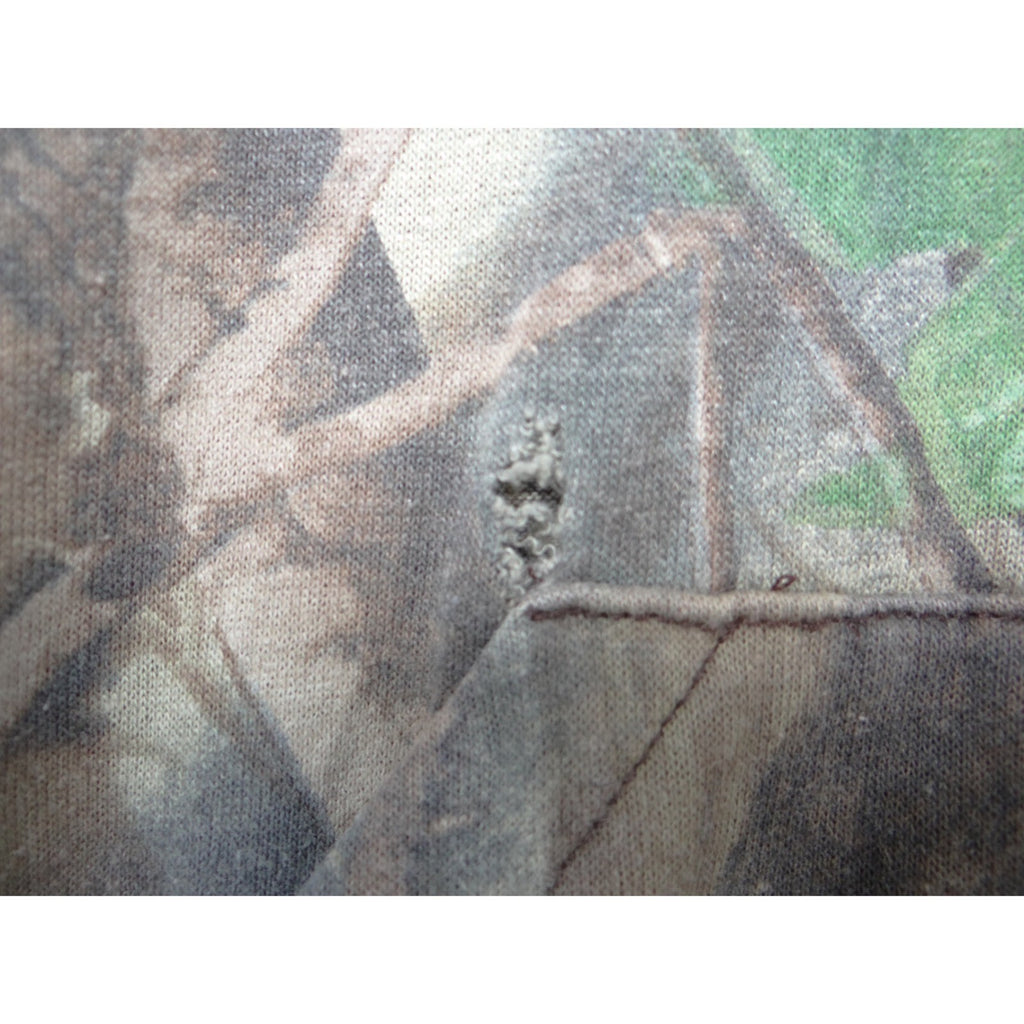 VTG Walls Realtree Hardwoods Camo Full Zip Hoodie Mens Brown Green Camouflage