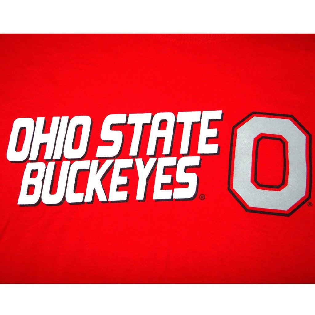 Ohio State Buckeyes Red Heavy Cotton T Shirt Mens Size XL