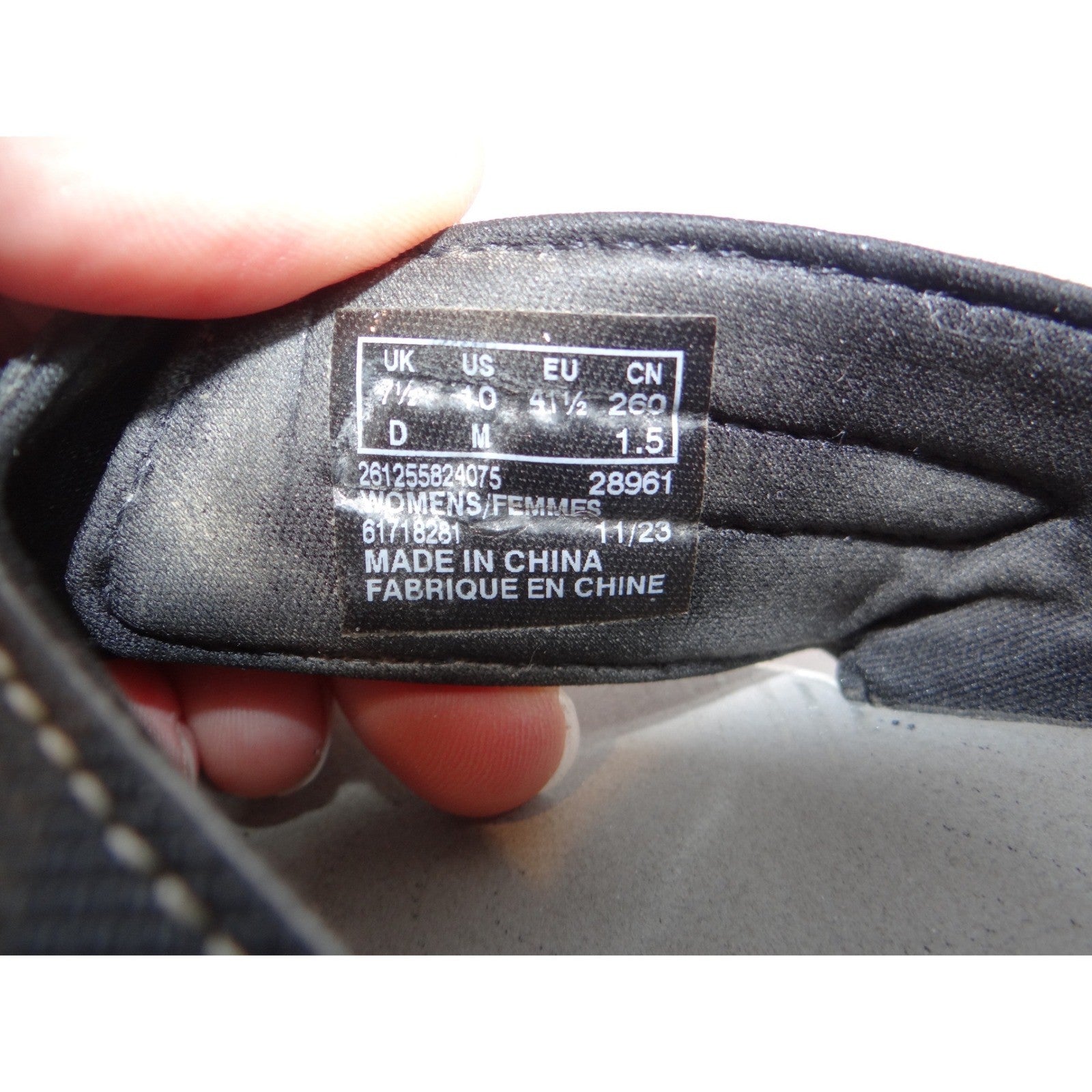 Clarks Womens Flip Flop Sandals Black White Comfort Thong Size 10