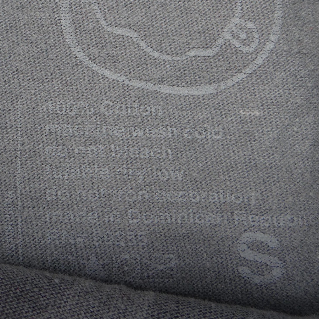 Nirvana Smiley Face T-Shirt Gray Acid Wash Graphic Tee Size S