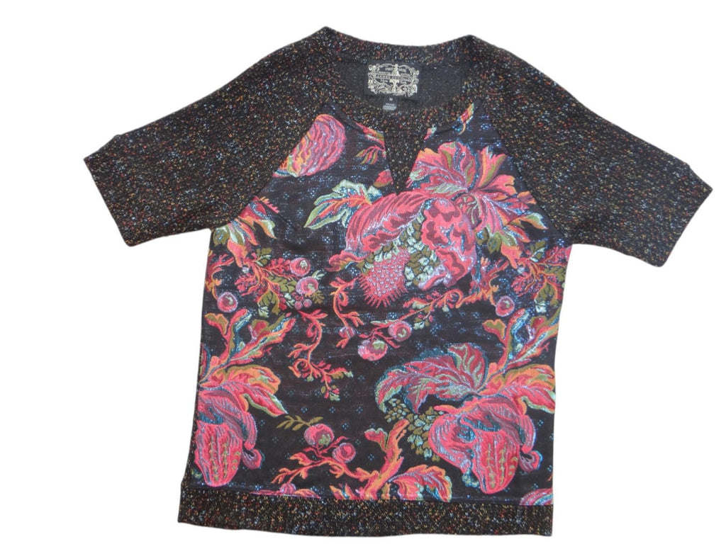 James Coviello Vibrant Floral Print Raglan Tee