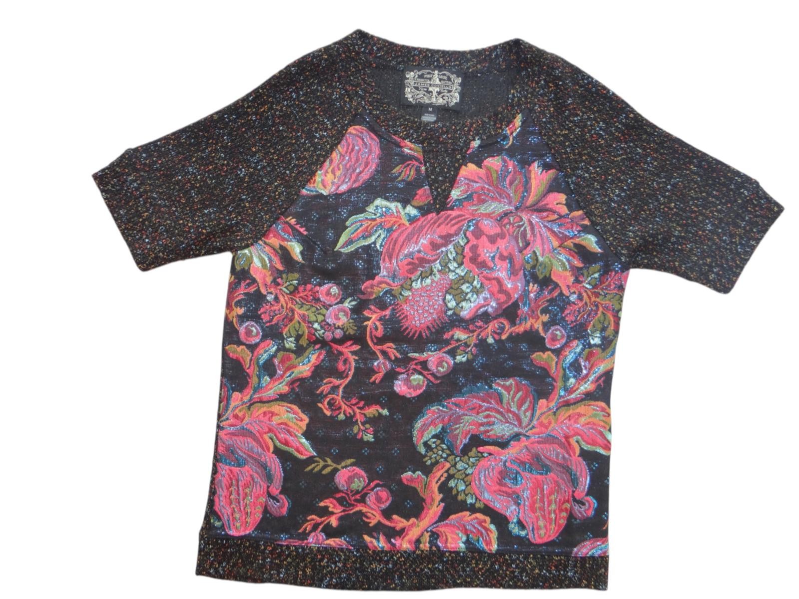 James Coviello Vibrant Floral Print Raglan Tee