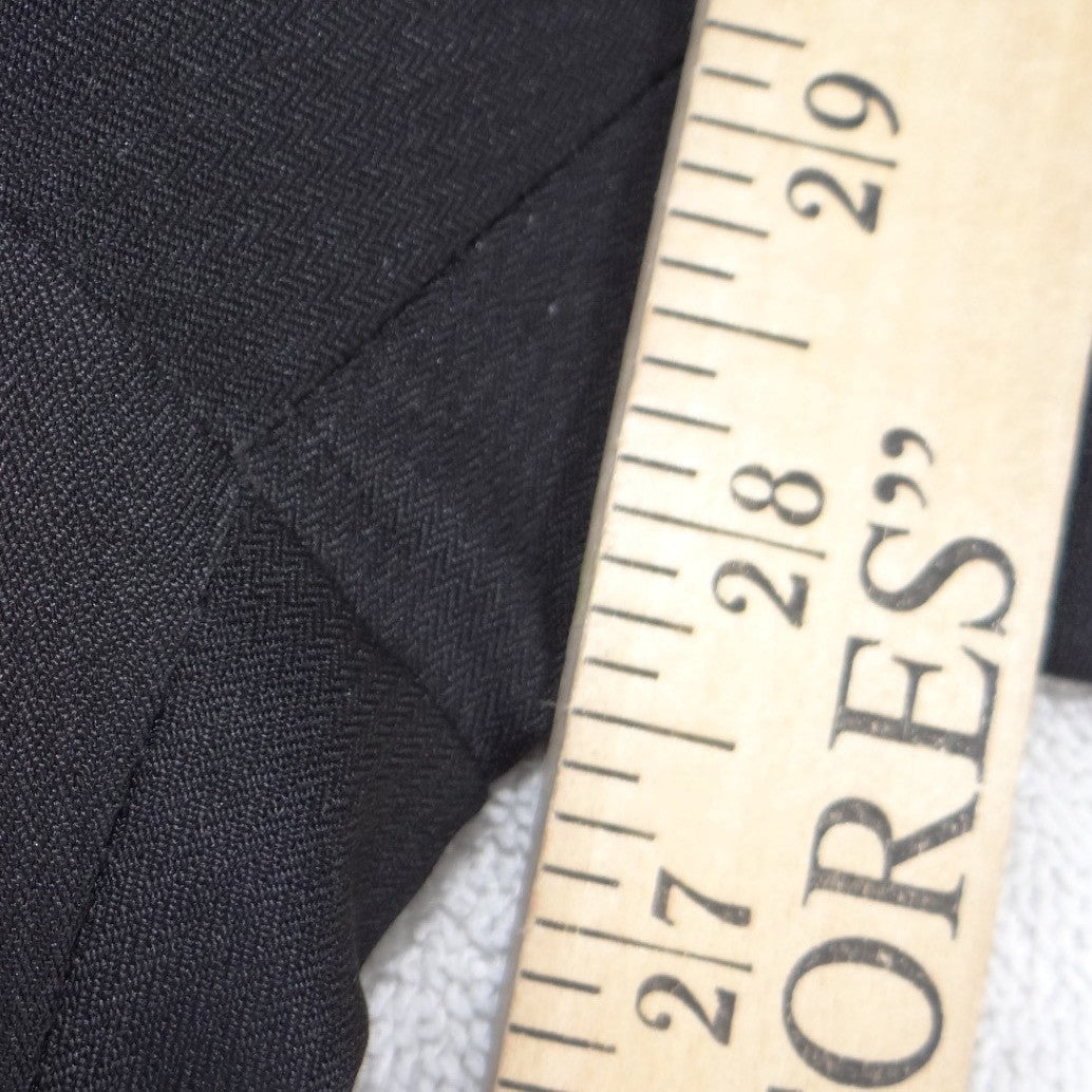 JF J Ferrar Mens Black Dress Pants Flat Front Straight Leg 36x29 Solid