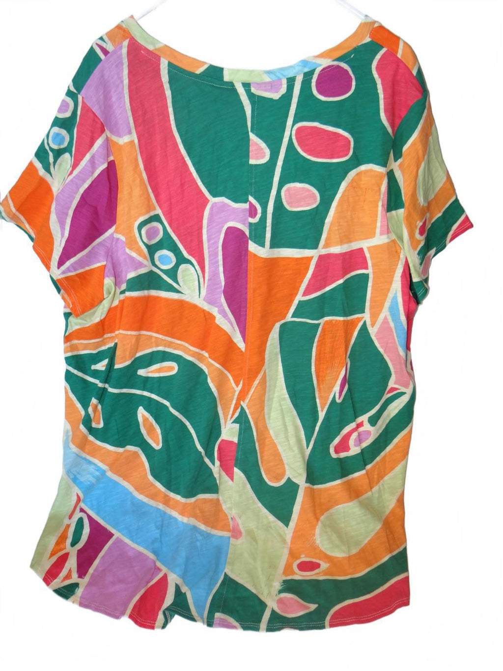 Christian Siriano Women's Plus Size Abstract Print Short Sleeve Top 3X NWOT