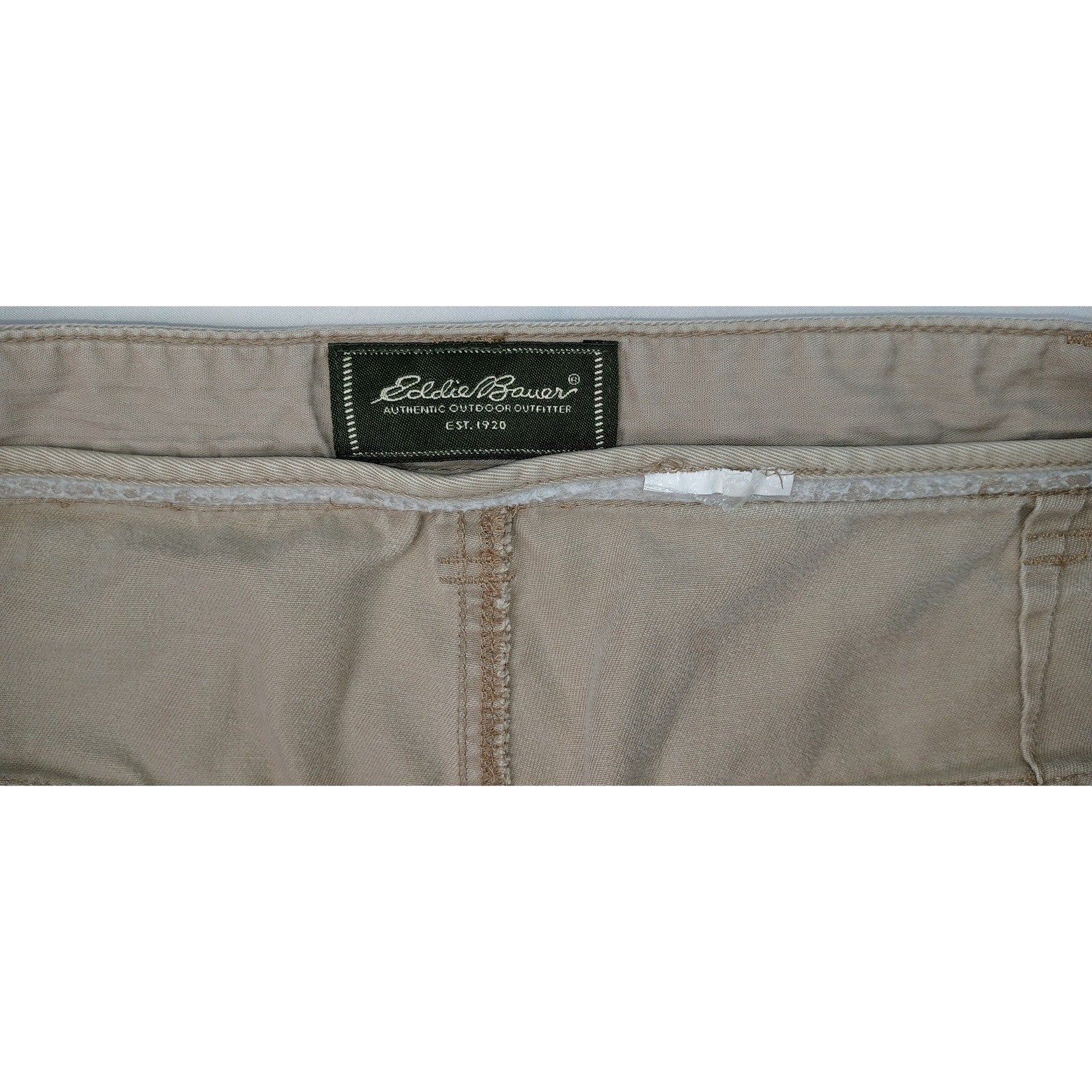 Eddie Bauer Mens Tan Cargo Pants Cotton Casual Outdoor Size XL