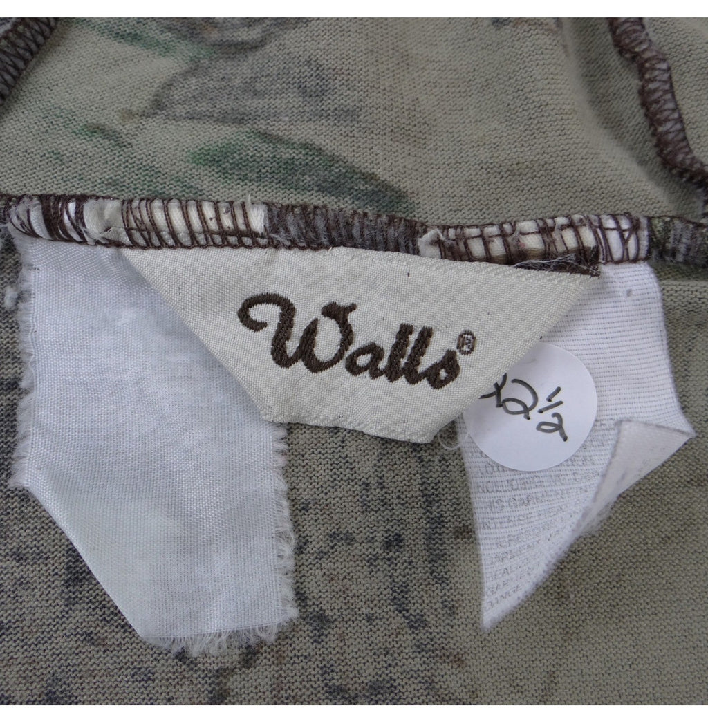 VTG Walls Realtree Hardwoods Camo Full Zip Hoodie Mens Brown Green Camouflage