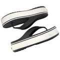 Crocs Crocband Platform Flip Sandals Black White Womens 8 Mens 6 Thong Flatform