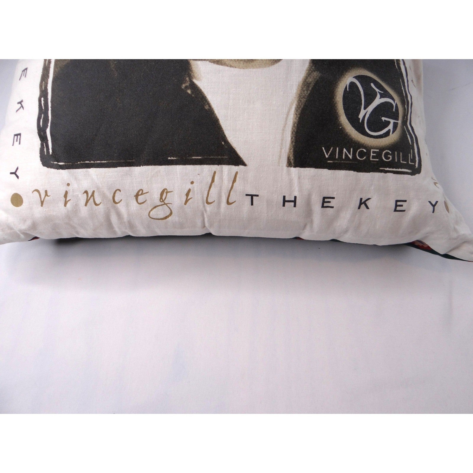 Vintage Vince Gill The Key DIY Throw Pillow Decorative Music Memorabilia