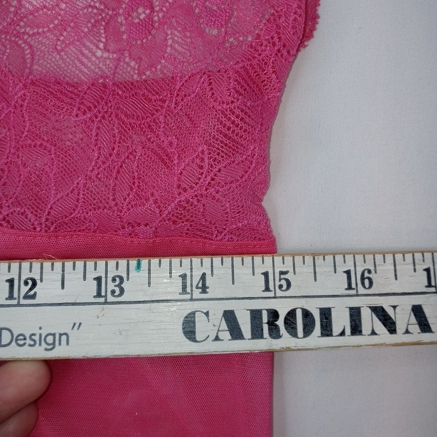 Victoria's Secret Pink Lace Trim Sheer Babydoll Chemise Lingerie Size M