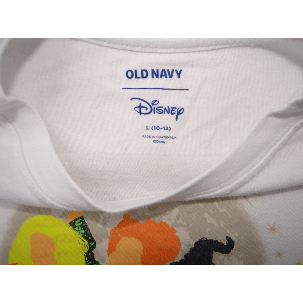 Old Navy Disney Hocus Pocus Cropped T Shirt Girls L 10 12 White Graphic Tee