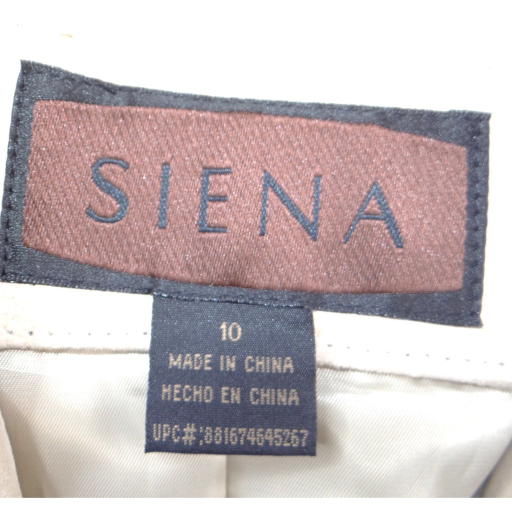 Luxurious Siena Women's Beige Genuine Suede Leather Blazer Jacket Size 10