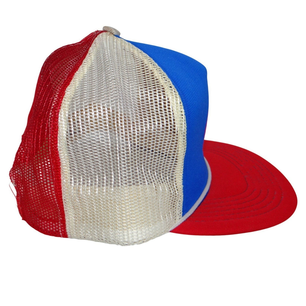 Vintage Mickey Mouse Trucker Hat Blue Red Mesh Disney Snapback Cap