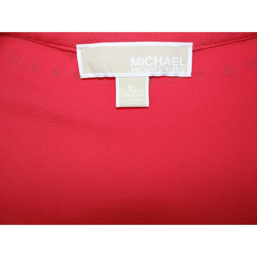 Michael Kors Women Bright Orange Studded Tank Top Size XL Casual Sleeveless Top