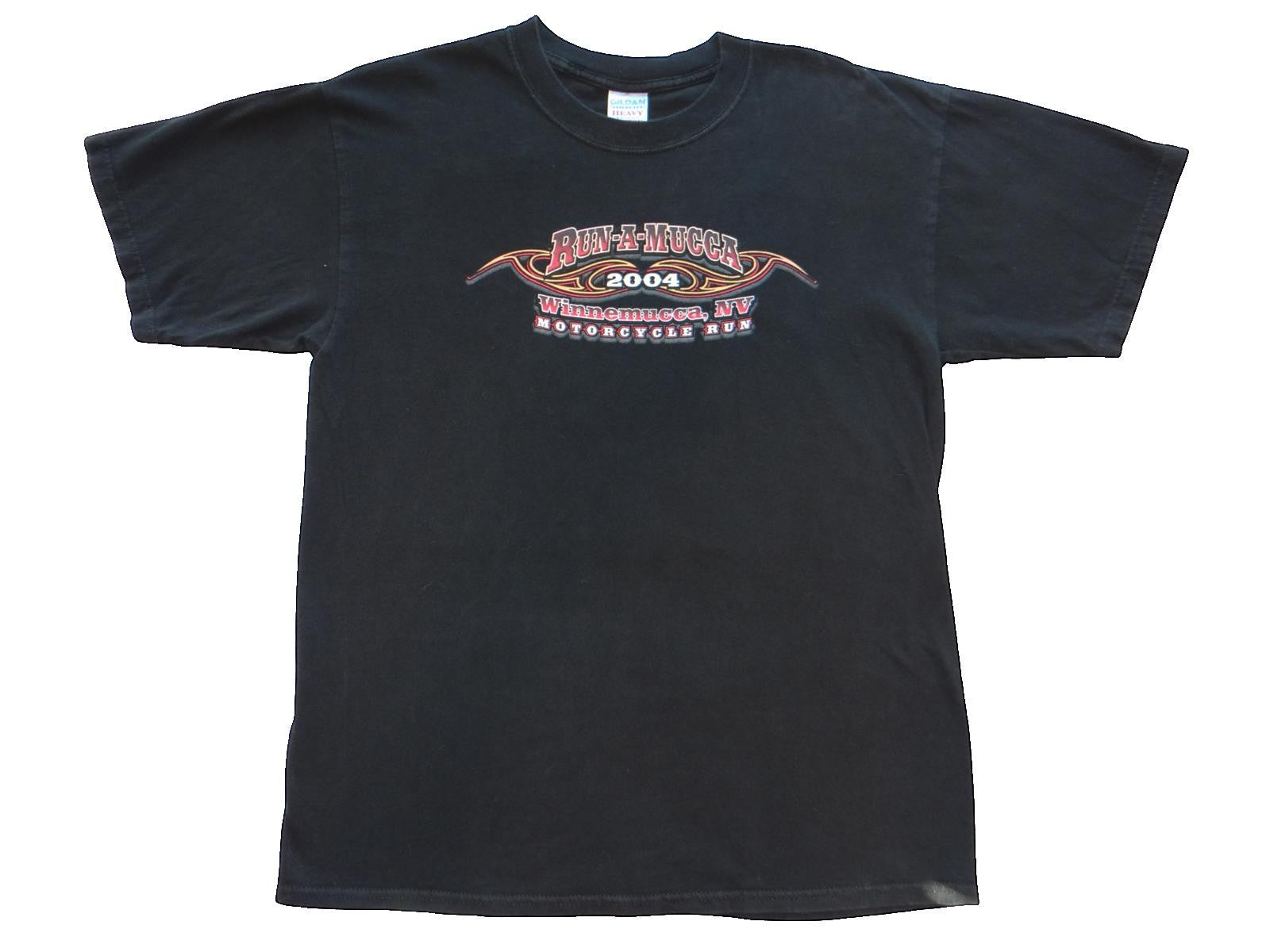 Run-A-Mucca 2004 Motorcycle Run Black Graphic T-Shirt