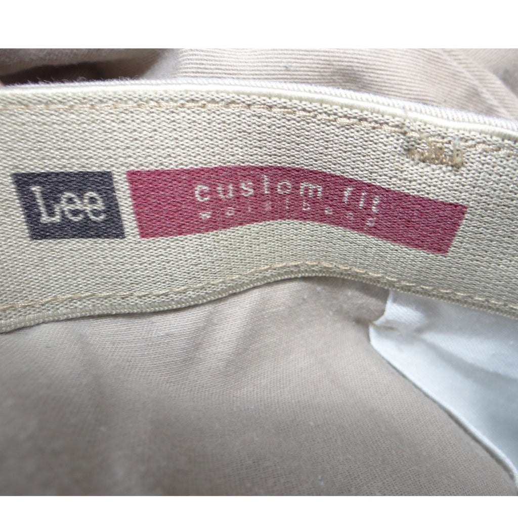 Lee Mens Custom Fit Waistband Khaki Chino Pants Tan 40x32