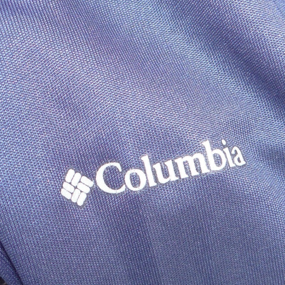Columbia Womens Navy Blue Pebble Print Strappy Back Long Sleeve Active Top S