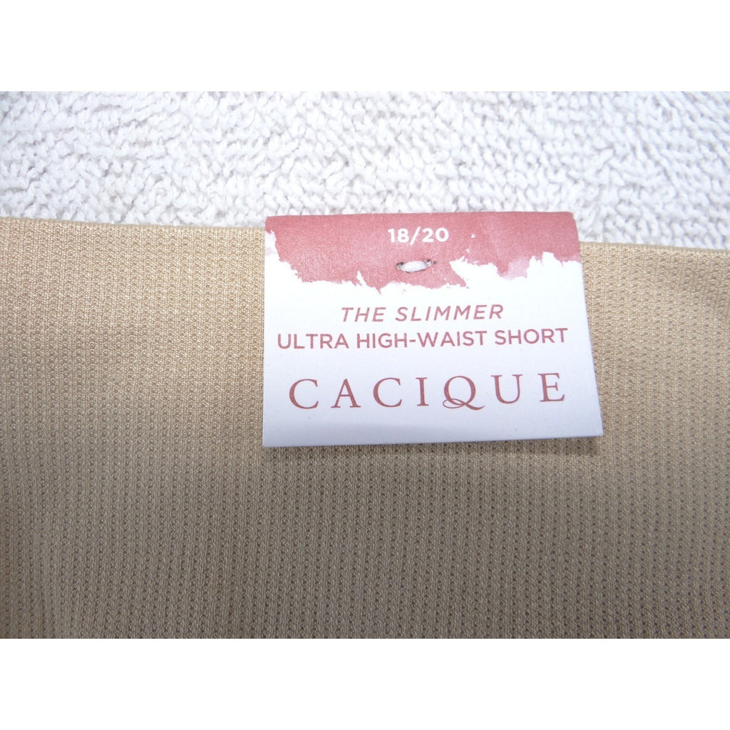 Cacique The Slimmer Ultra High-Waist Shapewear Shorts Beige Womens 18/20 NEW