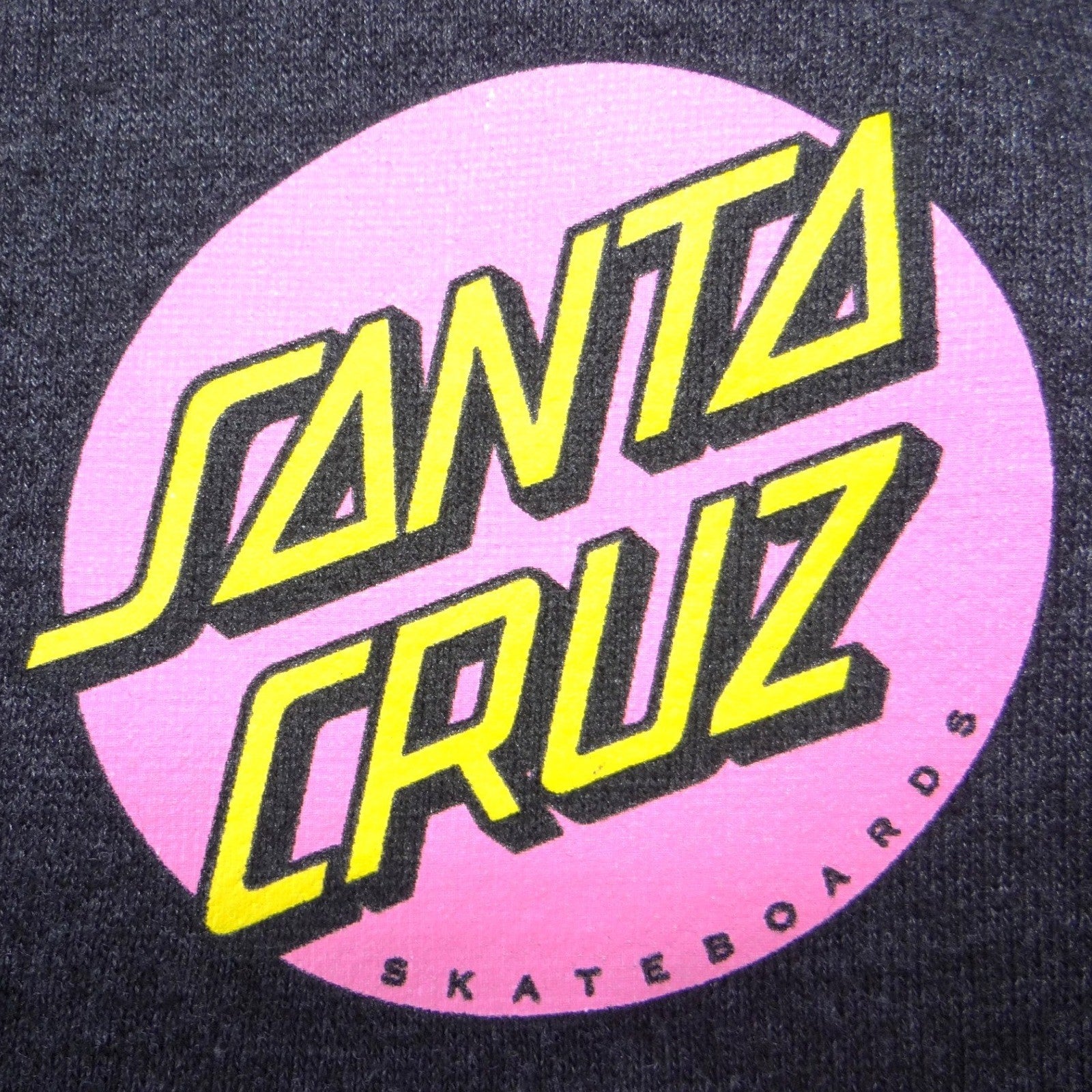 Santa Cruz Skateboards Pink Dot Logo Zip Up Hoodie Charcoal Grey Skater Mens S