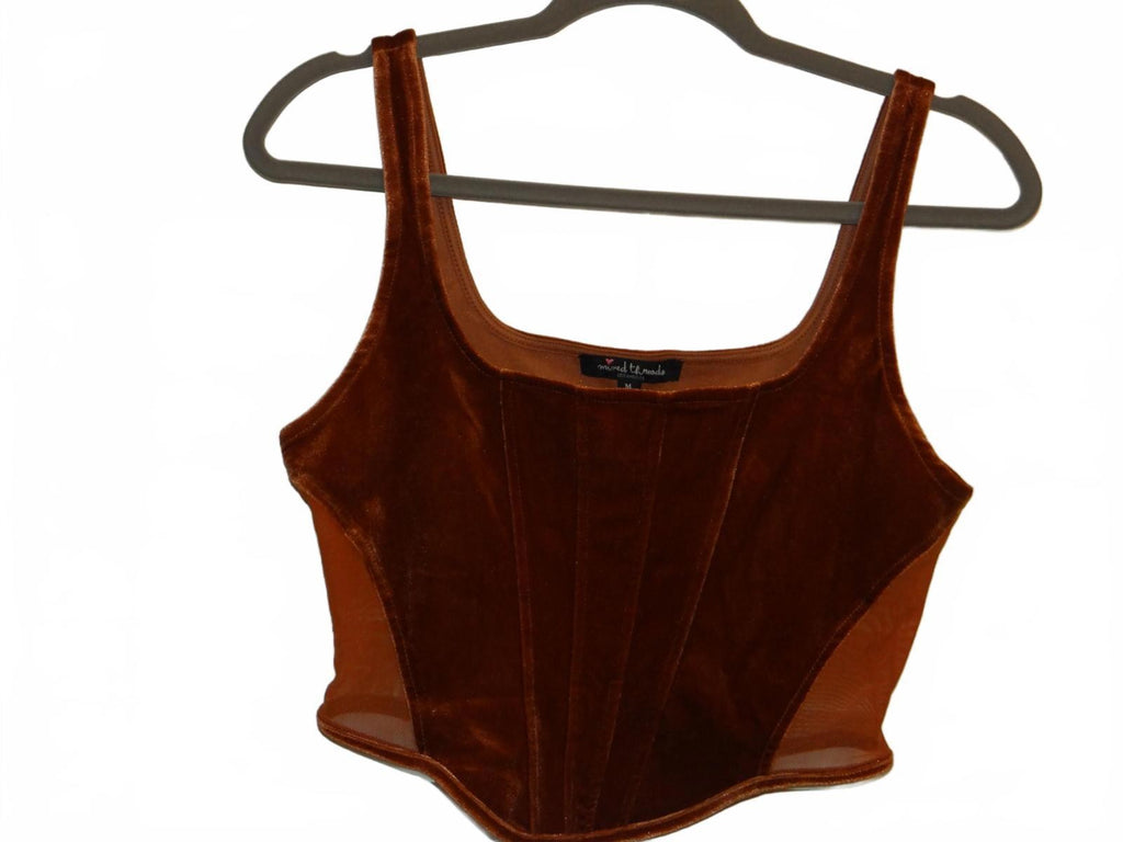 Mixed Threads Velvet Crop Top - Medium