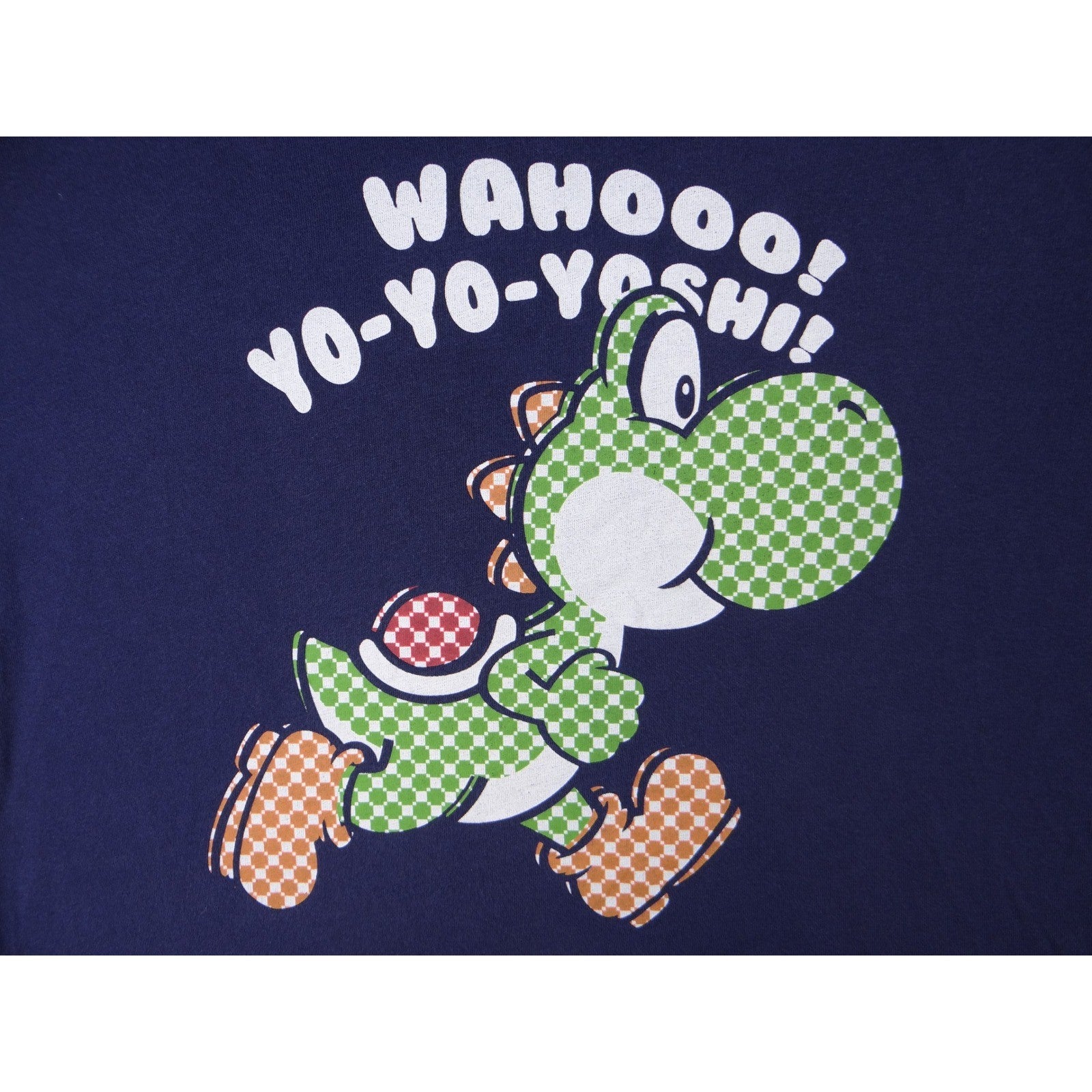 Uniqlo Nintendo Mario Yoshi Wahoo Yo Yo Yoshi Graphic T Shirt Mens Large Navy