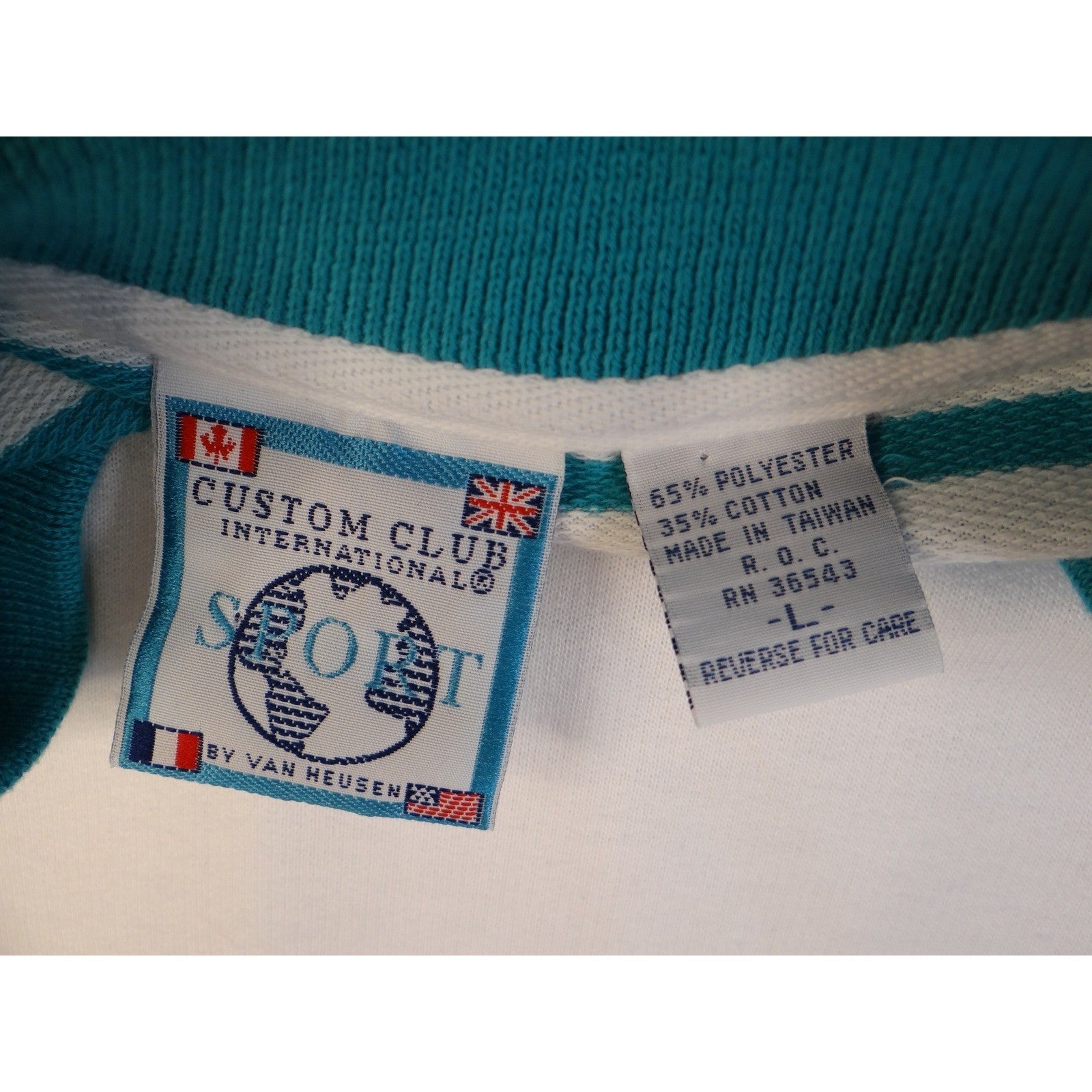 Vintage Custom Club International Sailboat Graphic Stripe T Shirt Mens Large