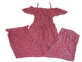 Old Navy Red Paisley Print Off-Shoulder Jumpsuit - Size S