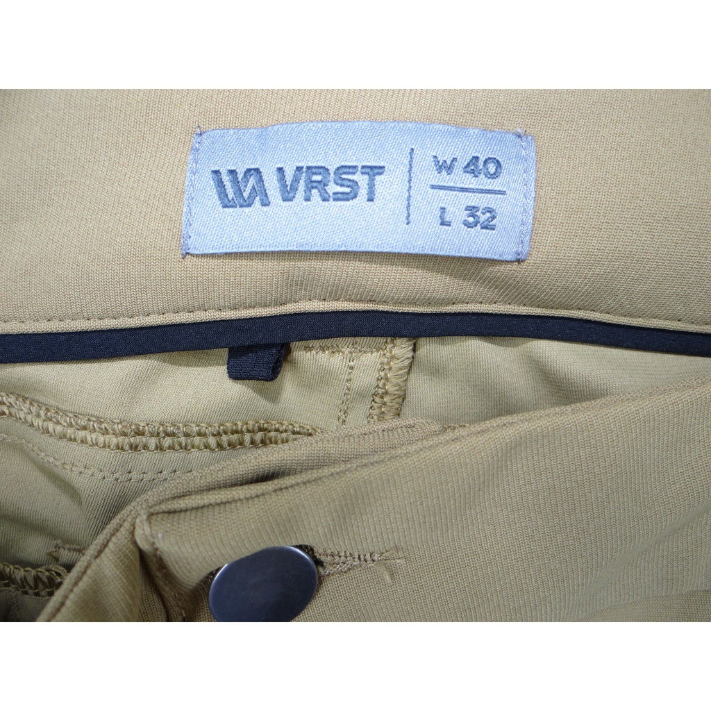 VRST Mens Khaki Stretch Straight Leg Casual Pants Size 40x32