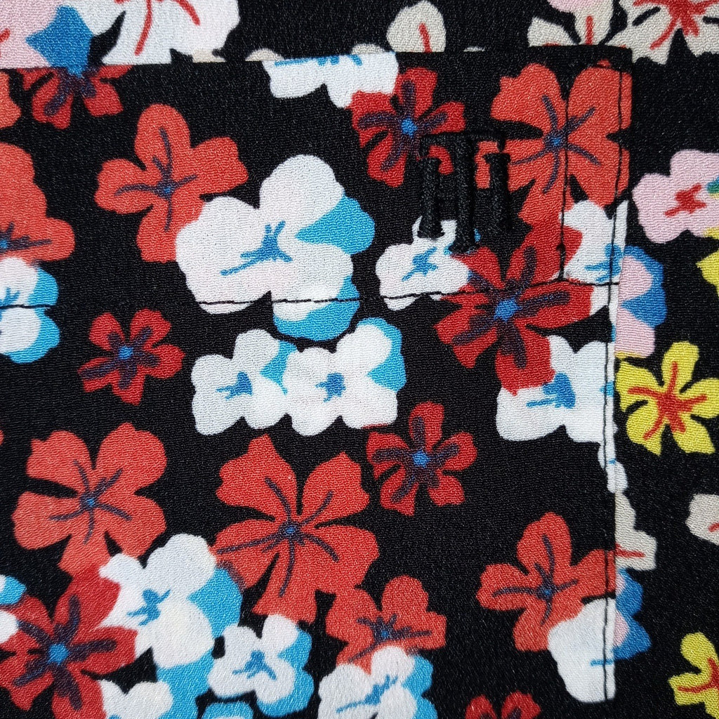 Tommy Hilfiger Womens Floral Print Button Up Shirt Top Xs