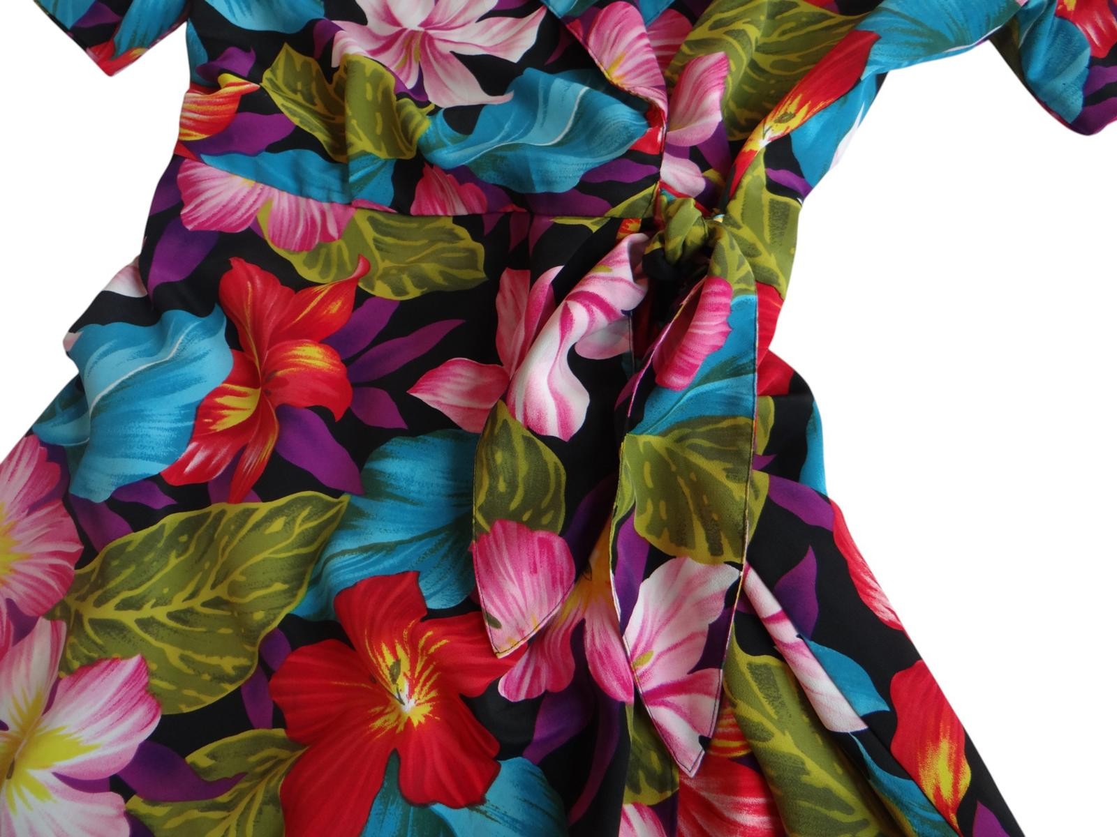 Vintage S.L. Petites Floral Short Dress – Vibrant Tropical Style