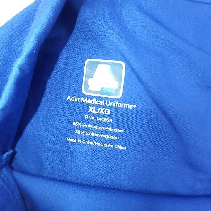 NWT-Adar Medical Uniforms Blue Scrub Pants Cargo Pockets Drawstring Waist XLG