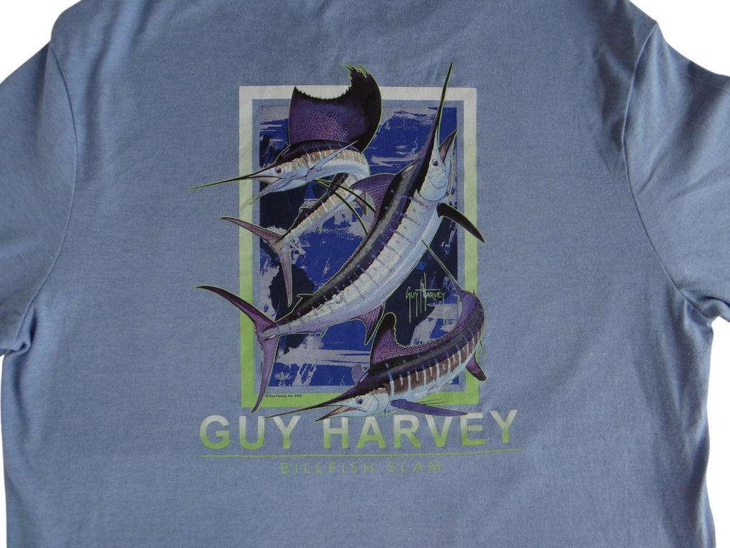 Guy Harvey Men's Billfish T-Shirt - Large - Blue