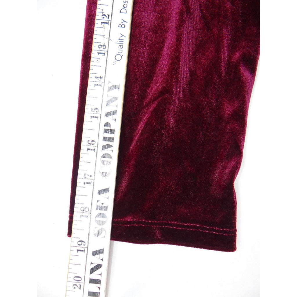 Vince Camuto Burgundy Velvet Ruched Tunic Womens XL