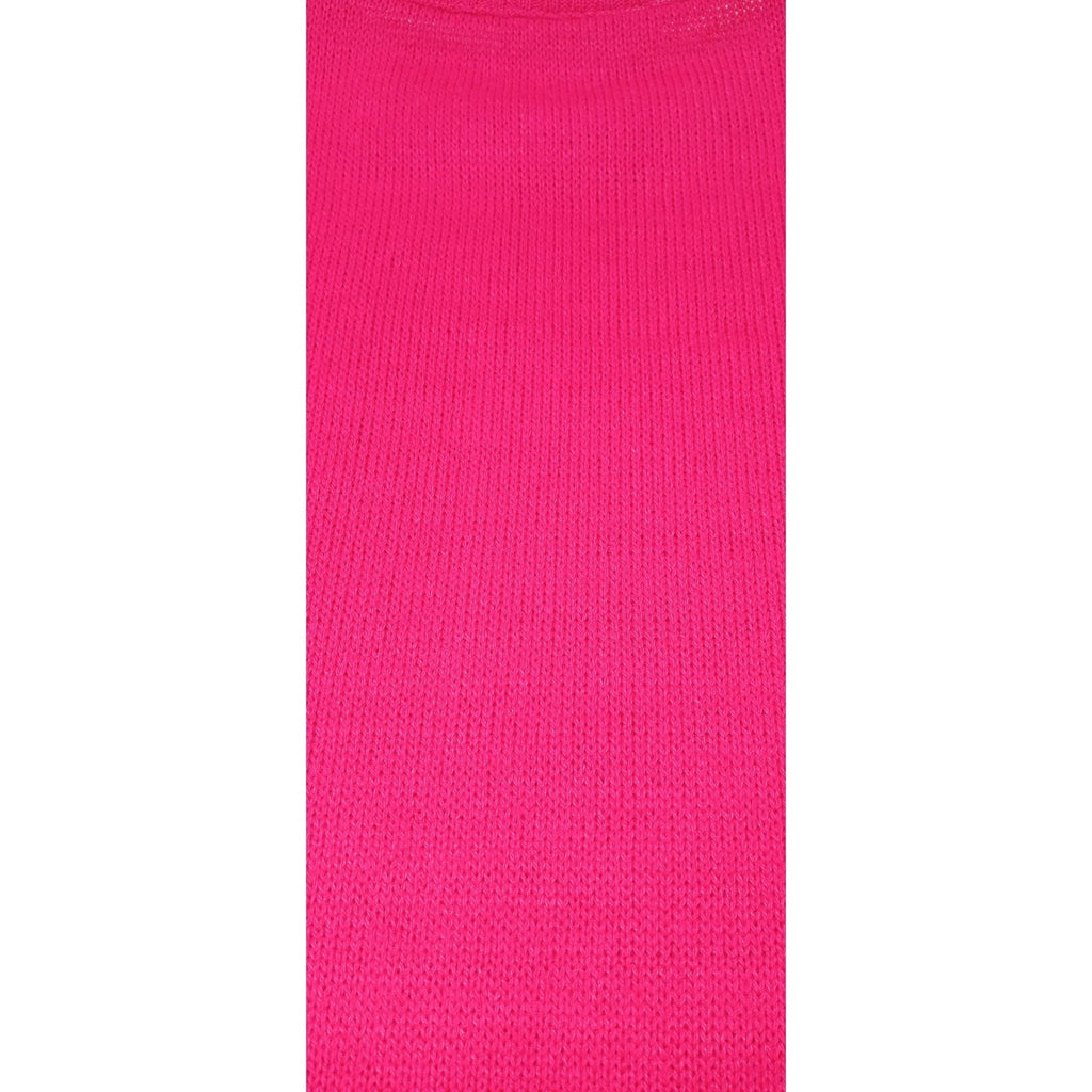 Vintage Justin Allen Women's Bright Pink Over-Sized Knit Sweater Made in USA