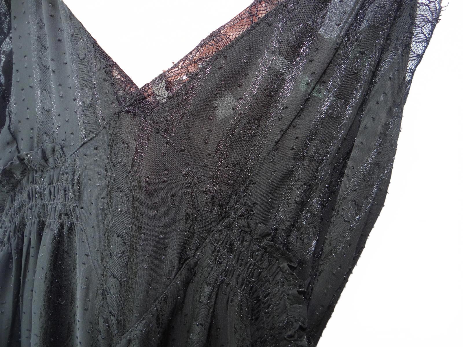 Elegant Black Lace-Trimmed Jumpsuit - size 4