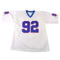 Michael Strahan 92 New York Giants Style Football Jersey White Mens XL-XXL
