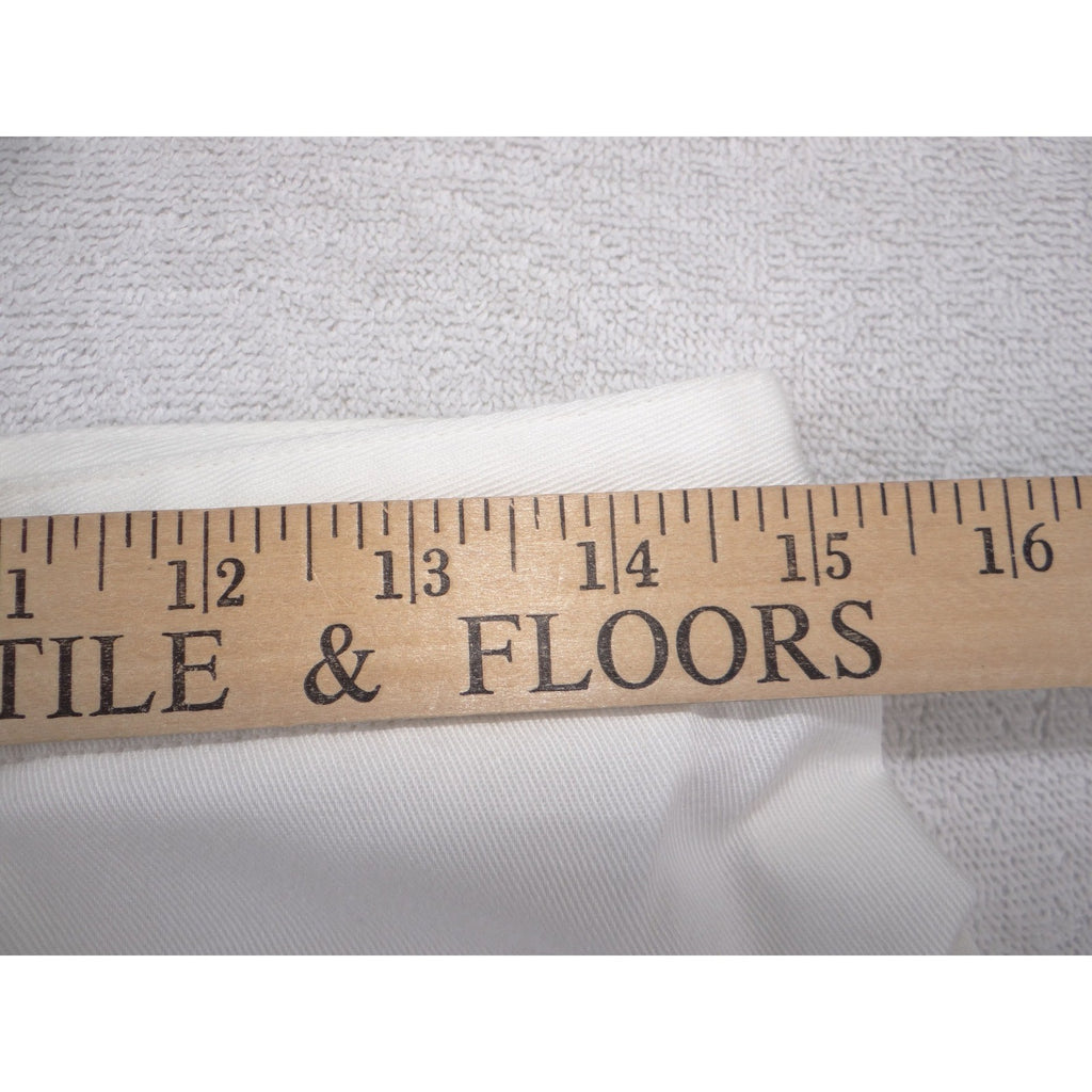 Liz Claiborne Audra Womens White Straight Leg Dress Pants Size 10 Twill Trousers