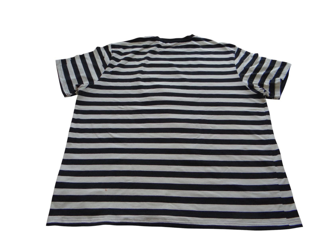 Hudson Outerwear Men's Black and White Striped T-Shirt with Lightning Bolt