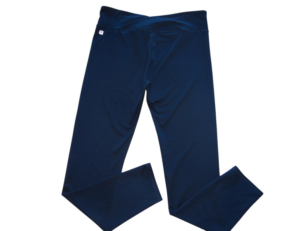 Black Women's Activewear Leggings with Crossover Waistband