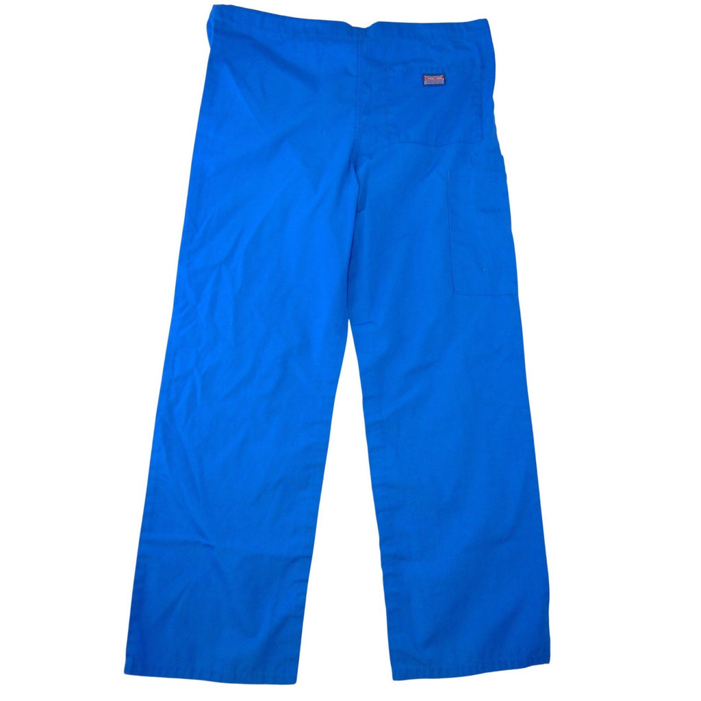 Cherokee Workwear Womens Royal Blue Scrub Pants Drawstring Cargo XS Petite