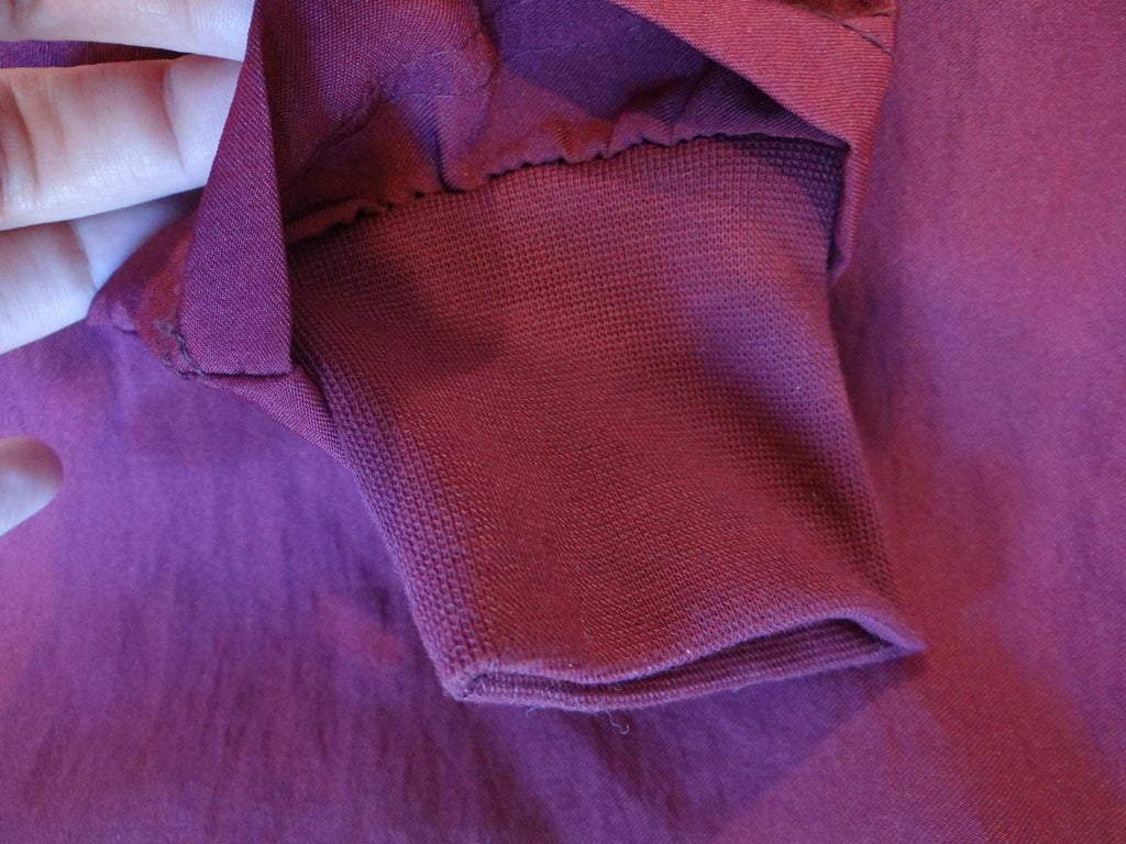 Four-Stretch Women's Burgundy Button-Front Medical Scrub Jacket XL