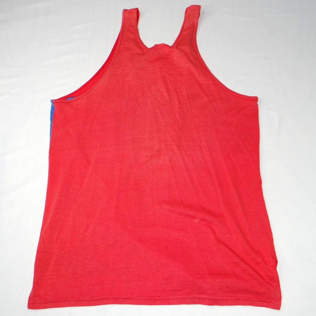 VTG Russell Athletic Men Red Blue Stripe Tank Top Athletic Fit Sz Large USA Made