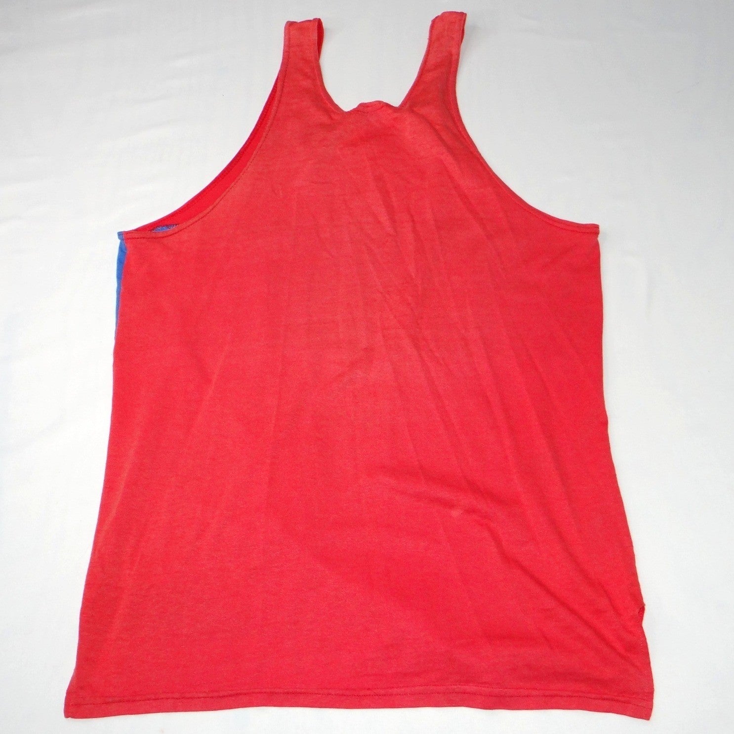 VTG Russell Athletic Men Red Blue Stripe Tank Top Athletic Fit Sz Large USA Made