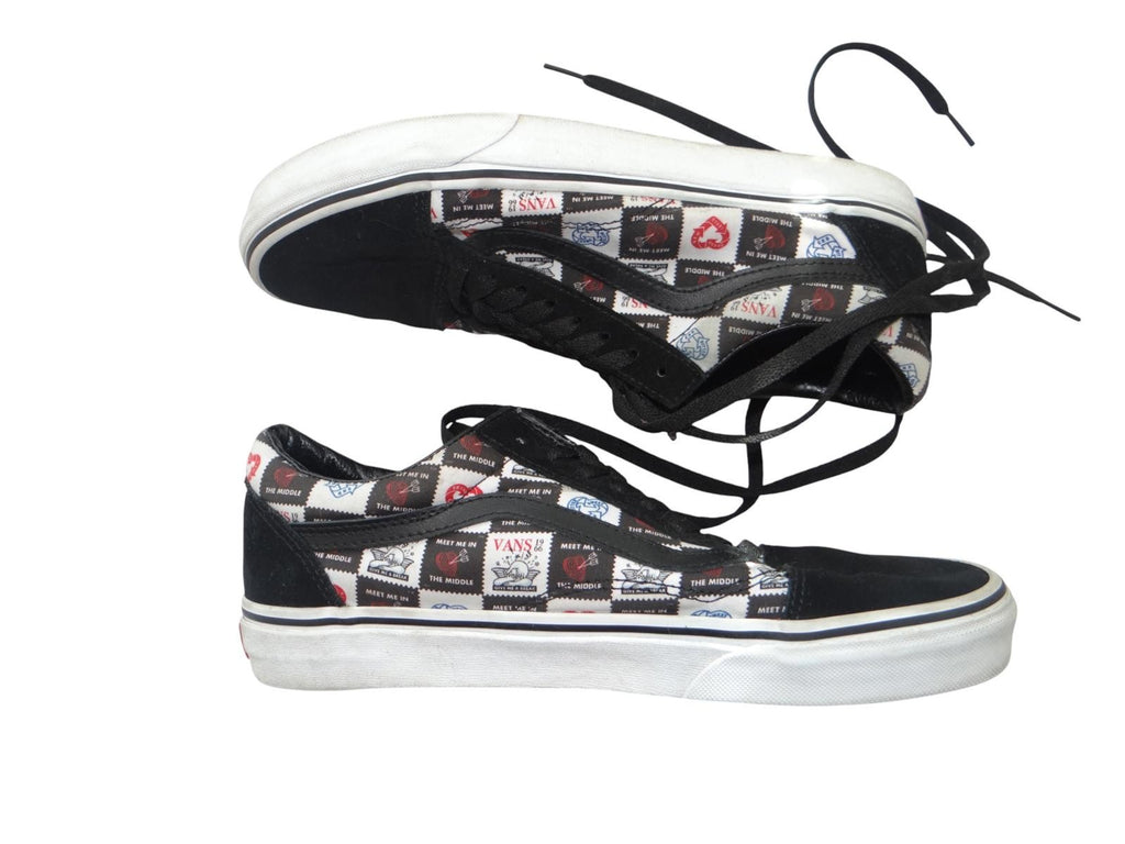 Vans Men's Black and Patterned Sneakers