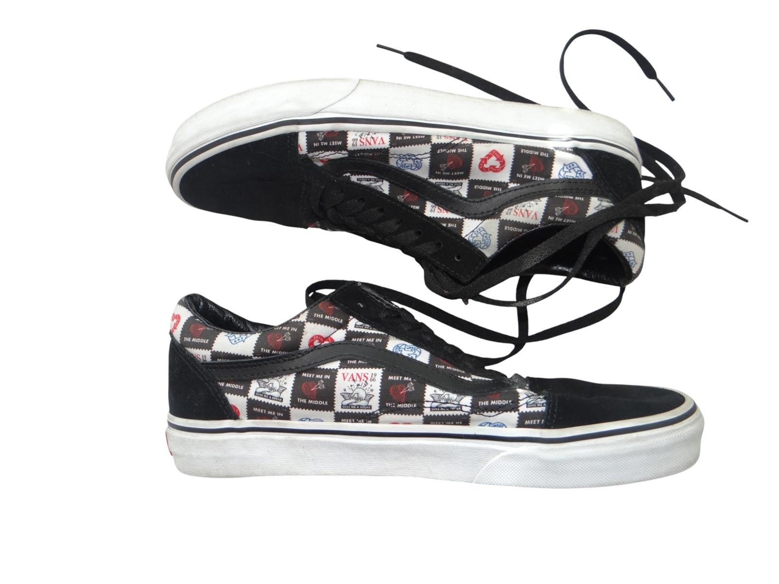 Vans Men's Black and Patterned Sneakers