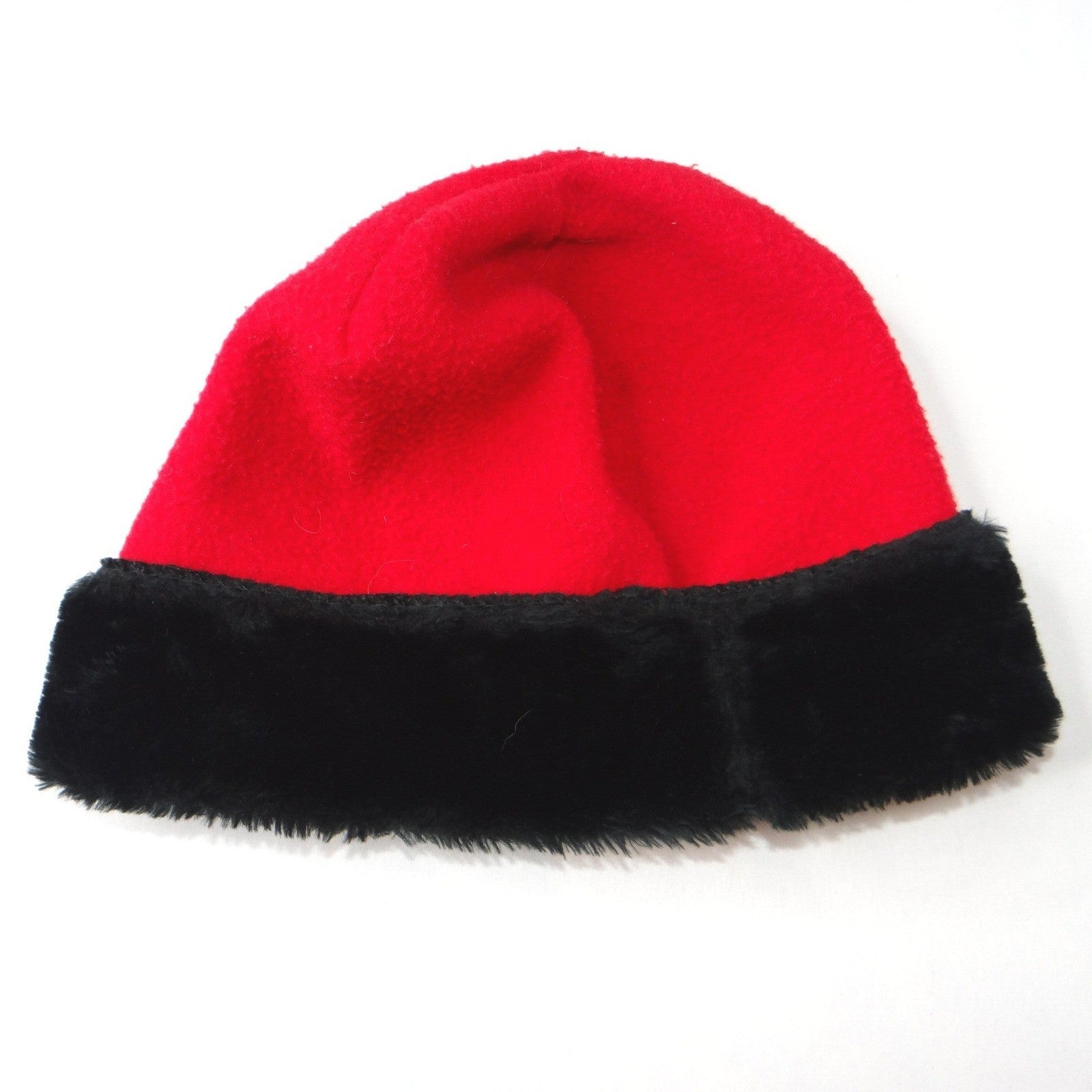 Vintage Kathleen for Sweet Herb Red Fleece Hat and Scarf Set Black Trim